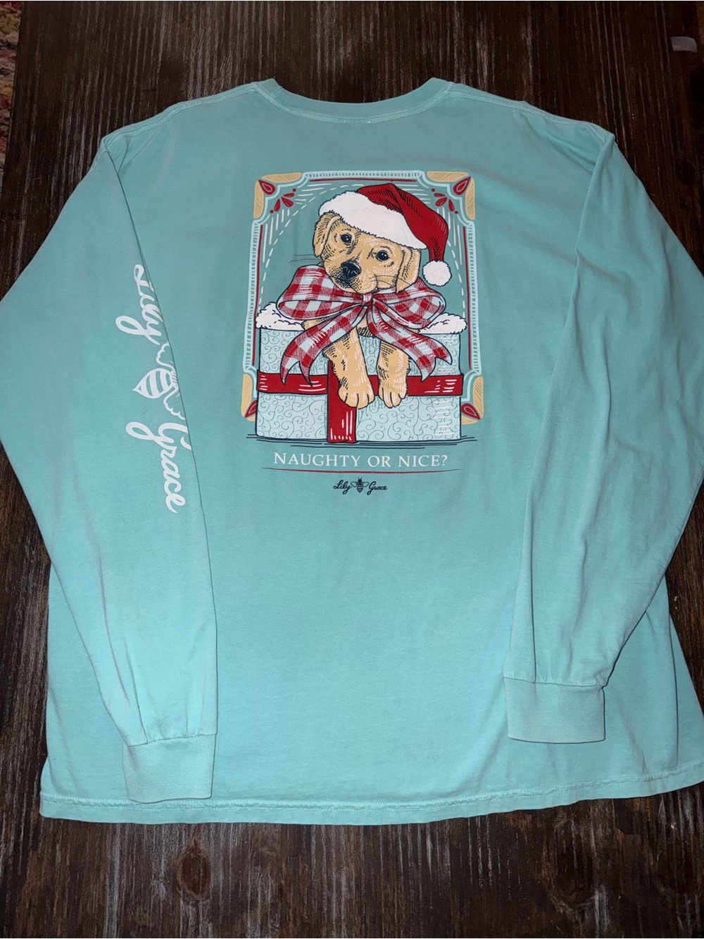 Lily Grace “Naughty or Nice?' Puppy Holiday Long-Sleeve Tee